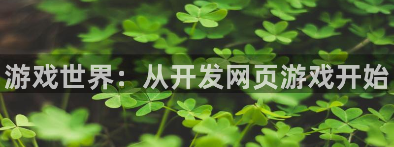 沐鸣娱乐2可靠吗：游戏世界：从开发网页游戏开始